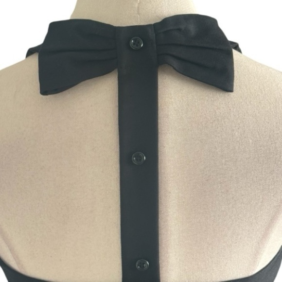 KATE SPADE Billie Bow Back Black Mini Dress Size 0 XS Cocktail Party Holiday - Picture 5 of 5